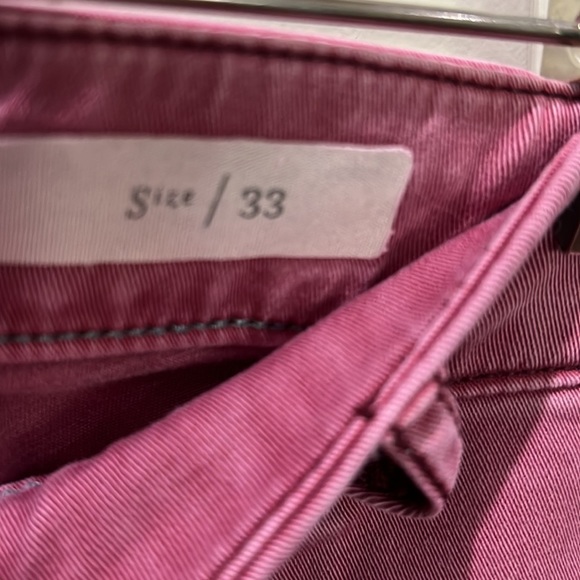 EUC Pilcro Anthropologie Pink Cotton Cropped Capris Pant Pants size 33 - Picture 7 of 8